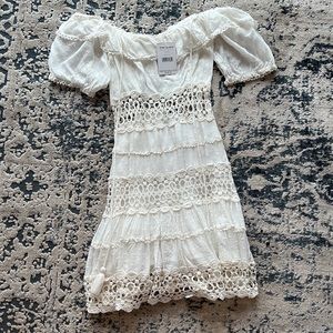 Free people white off the shoulder dress sz 4